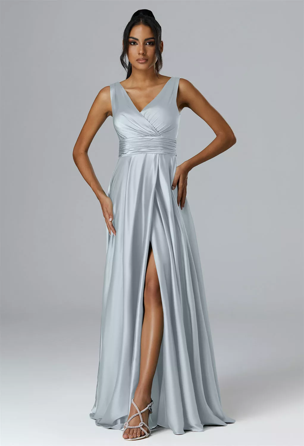 AW Rajmata Baby Blue  Wedding Guest Dresses